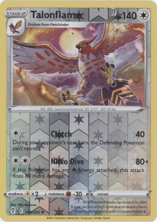 Evolving Skies 140/203 Talonflame (Reverse Holo)