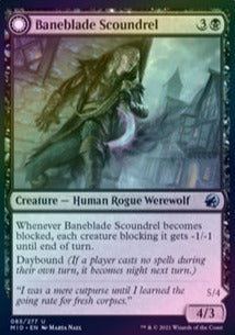 Innistrad: Midnight Hunt 085/277 Baneblade Scoundrel//Baneclaw Marauder (Foil)