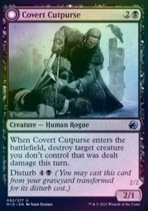 Innistrad: Midnight Hunt 092/277 Covert Cutpurse//Covetous Geist  (Foil)