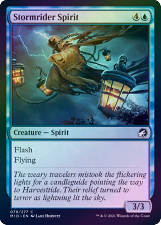 Innistrad: Midnight Hunt 079/277 Stormrider Spirit (Foil)