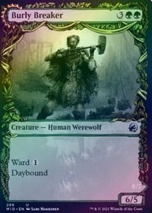 Innistrad: Midnight Hunt 299 Burly Breaker//Dire-Strain Demolisher (Showcase Equinox Frame) (Foil)