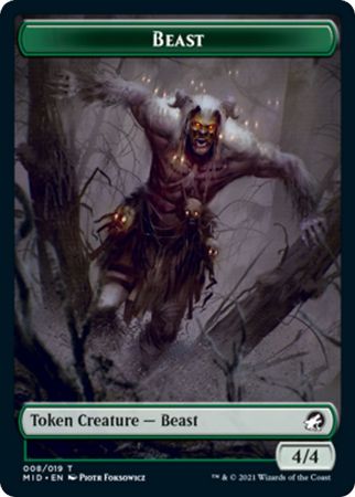 Beast 008/019 Innistrad: Midnight Hunt Token