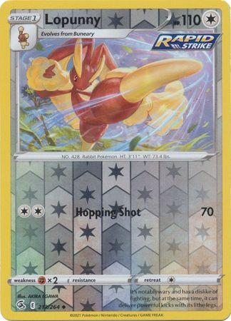 Fusion Strike 213/264 Lopunny (Reverse Holo)