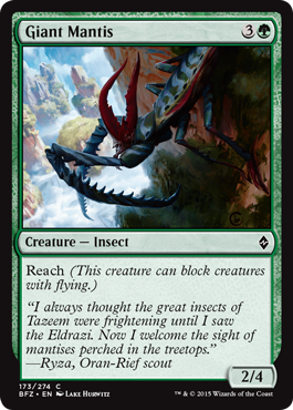 Battle for Zendikar 173/274 Giant Mantis