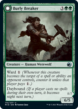 Innistrad: Midnight Hunt 174/277 Burly Breaker//Dire-Strain Demolisher