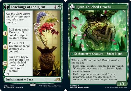 Kamigawa: Neon Dynasty 212/302 Teachings of the Kirin//Kirin-Touched Orochi