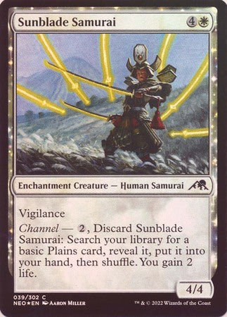 Kamigawa: Neon Dynasty 039/302 Sunblade Samurai (Foil)