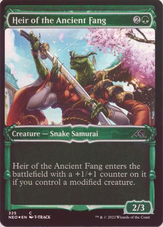 Kamigawa: Neon Dynasty 325 Heir of the Ancient Fang (Samurai Frame)(Foil)