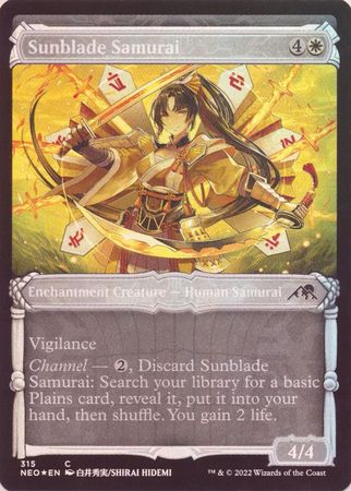 Kamigawa: Neon Dynasty 315 Sunblade Samurai (Samurai Frame)(Foil)