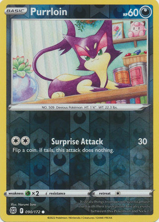 Brilliant Stars 090/172 Purrloin (Reverse Holo)