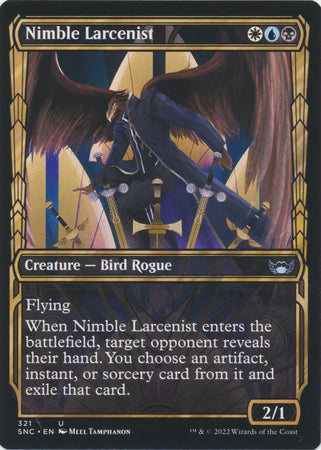 Streets of New Capenna 386 Nimble Larcenist (Gilded Foil Frame)