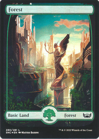 Streets of New Capenna 280/281 Forest (Full-Art Metropolis)(Foil)