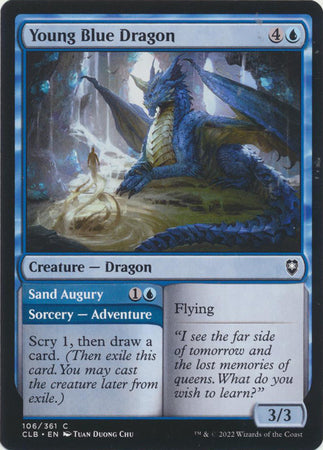 Battle for Baldur's Gate 106/361 Young Blue Dragon//Sand Augury