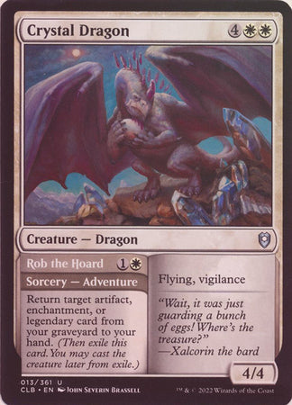 Battle for Baldur's Gate 013/361 Crystal Dragon//Rob the Hoard (Foil)