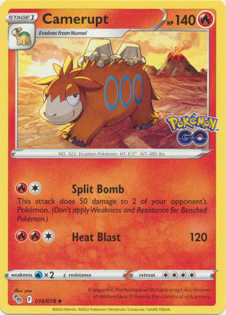 Pokémon GO 014/078 Camerupt (Reverse Holo)