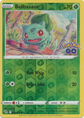 Pokémon GO 001/078 Bulbasaur (Reverse Holo)