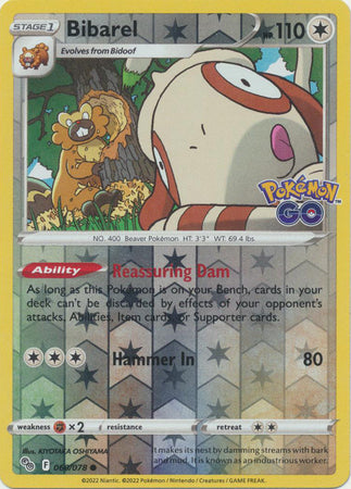 Pokémon GO 060/078 Bibarel (Reverse Holo)