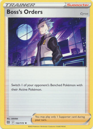 Brilliant Stars 132/172 Boss's Orders (Cyrus) (Non-Holo Theme Deck Exclusive)