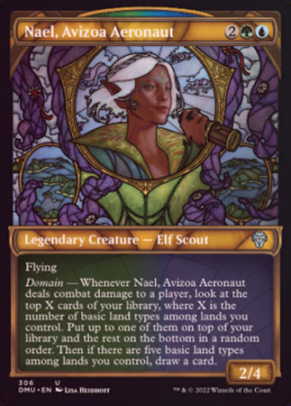 Dominaria United 306 Nael, Avizoa Aeronaut (Stained Glass)(Foil)