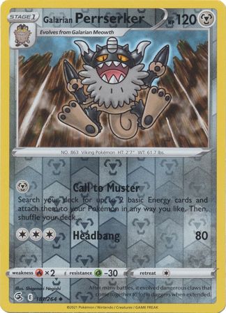 Fusion Strike 181/264 Galarian Perrseker (Reverse Holo)