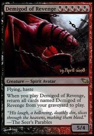 Shadowmoor 183/301 Demigod of Revenge (Promo Release Foil)