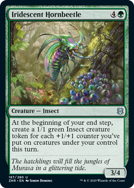 Zendikar Rising 187/280 Iridescent Hornbeetle