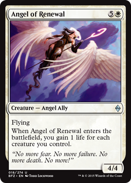 Battle for Zendikar 018/274 Angel of Renewal