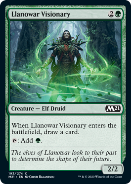 Core Set 2021 193/274 Llanowar Visionary