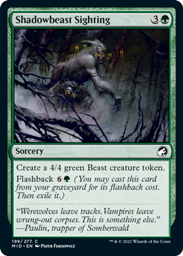 Innistrad: Midnight Hunt 198/277 Shadowbeast Sighting