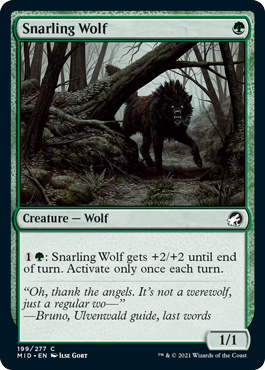 Innistrad: Midnight Hunt 199/277 Snarling Wolf