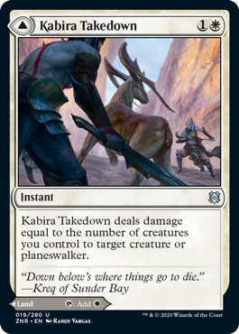 Zendikar Rising 019/280 Kabira Takedown//Kabira Plateau