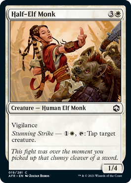 Adventures in the Forgotten Realms 019/281 Half-Elf Monk (Foil)