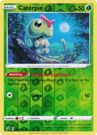 Rebel Clash 001/192 Caterpie (Reverse Holo)