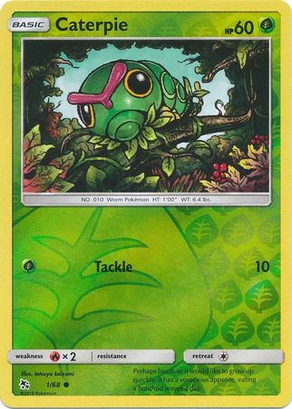 Hidden Fates 01/68 Caterpie (Reverse Holo)