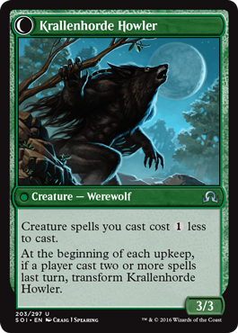 Shadows Over Innistrad 203/297 Duskwatch Recruiter/Krallenhorde Howler