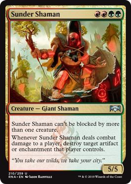 Ravnica Allegiance 210/259 Sunder Shaman