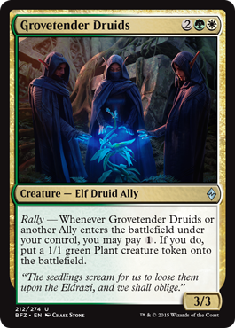 Battle for Zendikar 212/274 Grovetender Druids