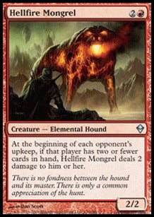 Zendikar 130/249 Hellfire Mongrel