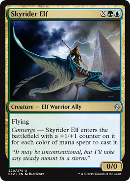 Battle for Zendikar 220/274 Skyrider Elf