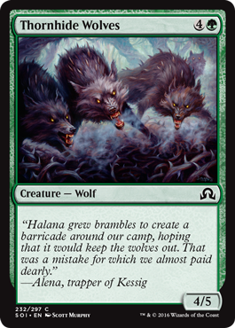 Shadows Over Innistrad 232/297 Thornhide Wolves