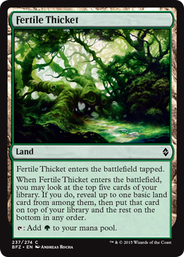 Battle for Zendikar 237/274 Fertile Thicket