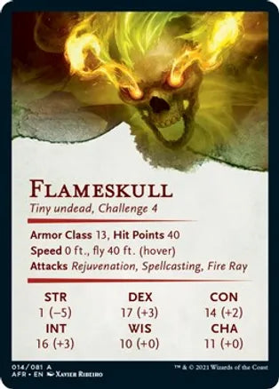 Adventures in the Forgotten Realms Art Series 14/81 Flameskull - Xavier Ribiro