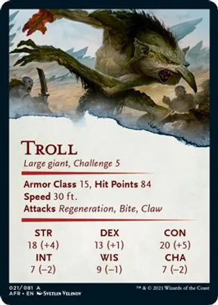 Adventures in the Forgotten Realms Art Series 21/81 Troll - Svetlin Velinov