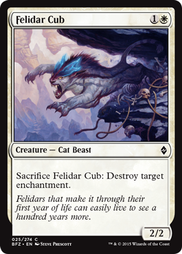 Battle for Zendikar 025/274 Felidar Cub