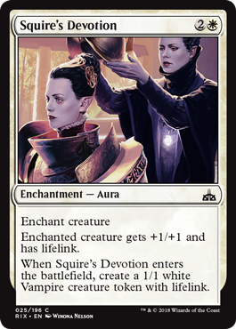 Rivals of Ixalan 025/196 Squire's Devotion