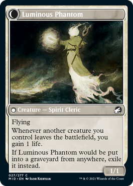 Innistrad: Midnight Hunt 027/277 Lunarch Veteran//Luminous Phantom