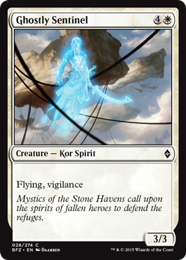 Battle for Zendikar 028/274 Ghostly Sentinel