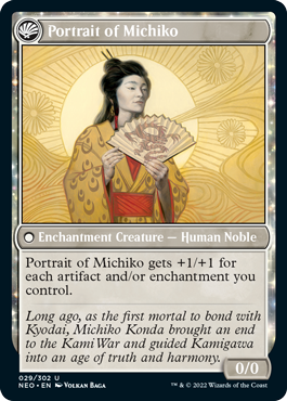 Kamigawa: Neon Dynasty 029/302 Michiko's Reign of Truth//Portrait of Michiko