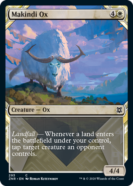 Zendikar Rising 293 Makindi Ox (Showcase Frame)