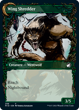 Innistrad: Midnight Hunt 298 Bird Admirer//Wing Shredder (Showcase Equinox Frame)